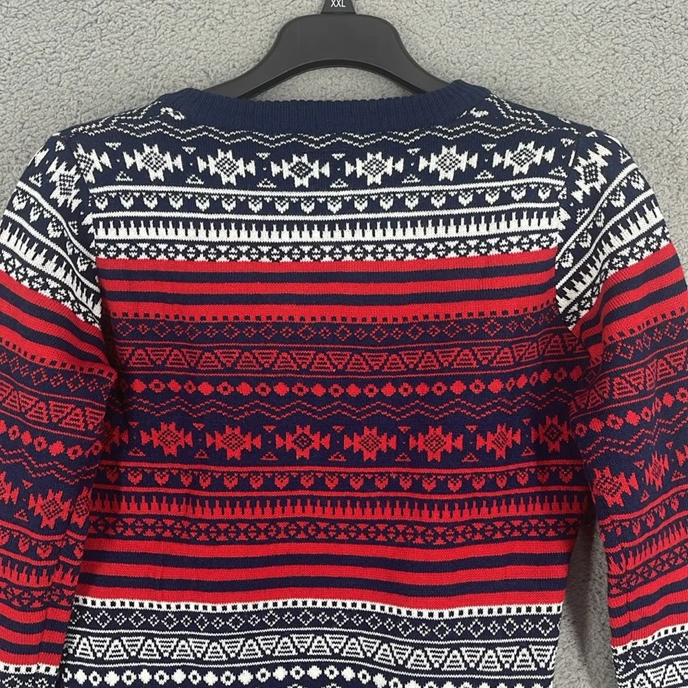 NFL New England Patriots v-neck long sleeve sweater men’s small pullover stretch - Picture 13 of 14